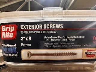 1 LB 3" x 9 EXTERIOR SCREWS